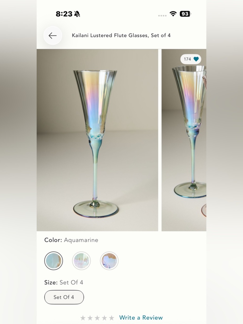 New in box Kailani iridescent turquoise champagne flutes! Set of two ✨🥂